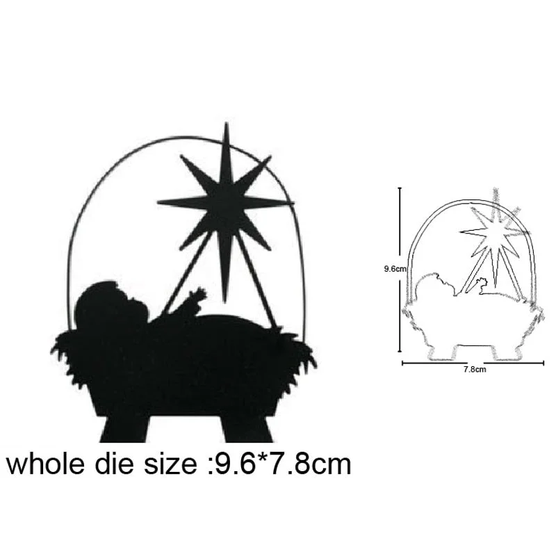 Craft Dies Metal Cutting Dies Cut Die Religion Nativity Scenes Scrapbook Dies Craft Paper Knife Mould Blade Punch Steencils Dies