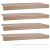 [US Local Warehouse] Set of 4 Wire Shelf Cover 0.32in Thick Removable Wire Rack Covers Easy To Clean and Install PVC Pantry Shelf Cover for Kitchen Pantrys Bathroom Office Shelving (43x20x3in)