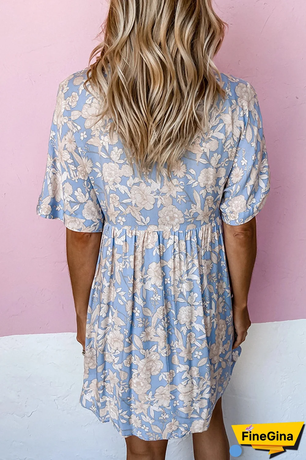 Fashion Print Patchwork Cake Skirt Dresses