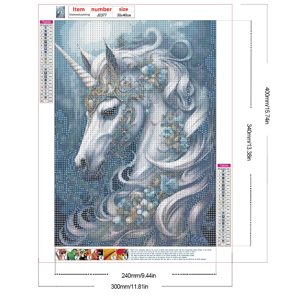 Diamond Painting - Full Round Drill - Unicorn(Canvas|30*40cm)