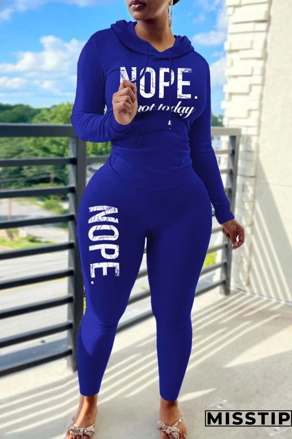 Pink Casual Letter Print Basic Hooded Collar Long Sleeve Two Pieces