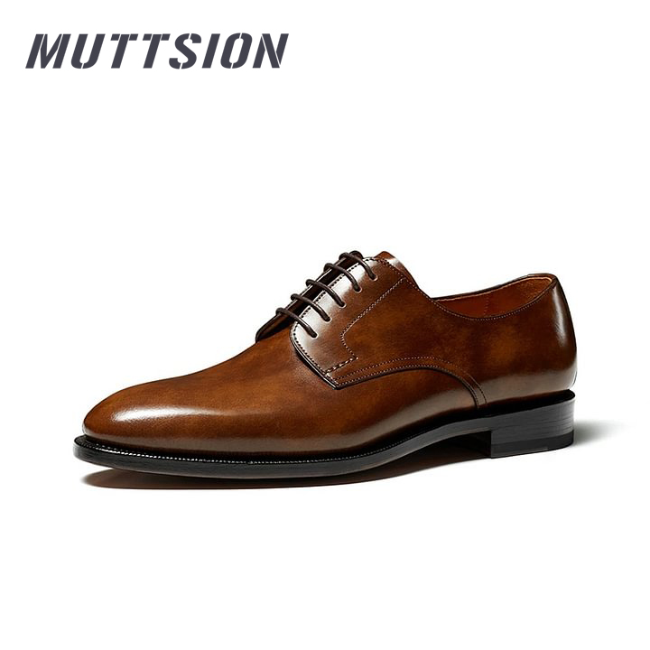 MUTTSION Museum Calf Leather Goodyear Craft British Style Business Dress Derby Shoes MUTTSION.COM MUTTSION