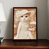Diamond Painting-DIY Special Shaped Drill Pearl Painting Cat Lady(30x40cm)