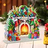 >SALE<Acrylic Christmas Fireplace Double Sided Diamond Painting Paper Towel Holder