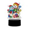 DIY Diamond Painting 7 Color Night Light Lamp Home Decoration Ornament Gift Kit(Christmas Snowman)