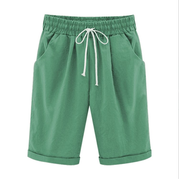 Summer Casual Solid Color Five-Part Pants For Women