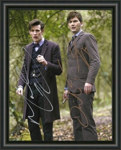 DAVID TENNANT & MATT-SMITH - DR WHO A4 SIGNED AUTOGRAPHED Photo Poster painting POSTER  POST