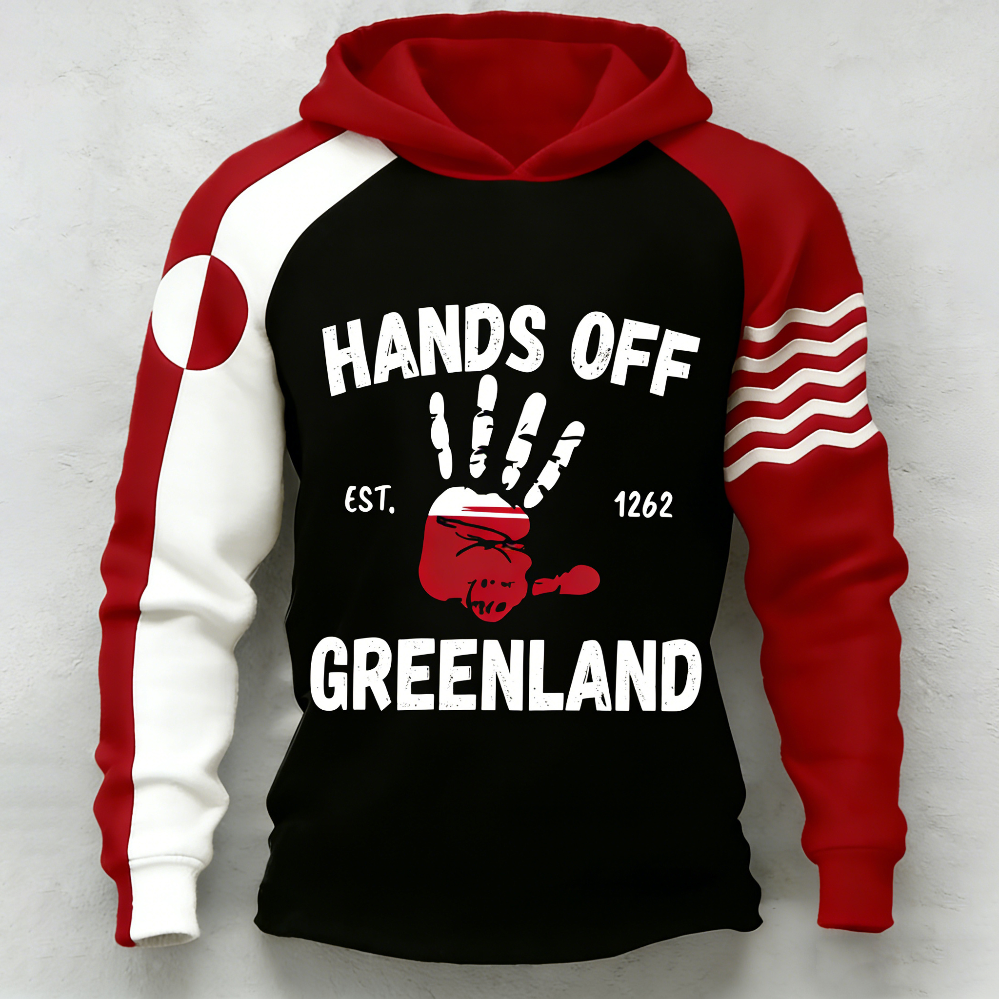 Touching Casual Patchwork Hoodies Is Prohibited In Greenland. artswardrobe