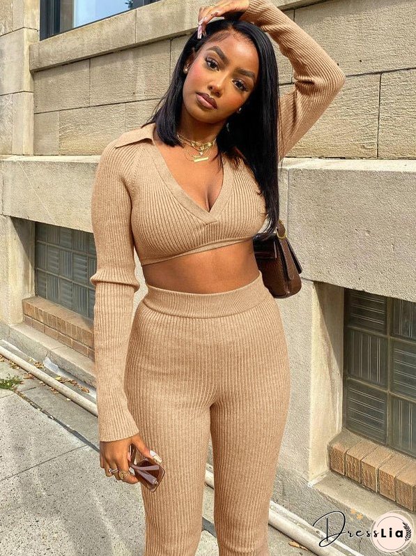 Micro Flared Pants Two-piece Suit