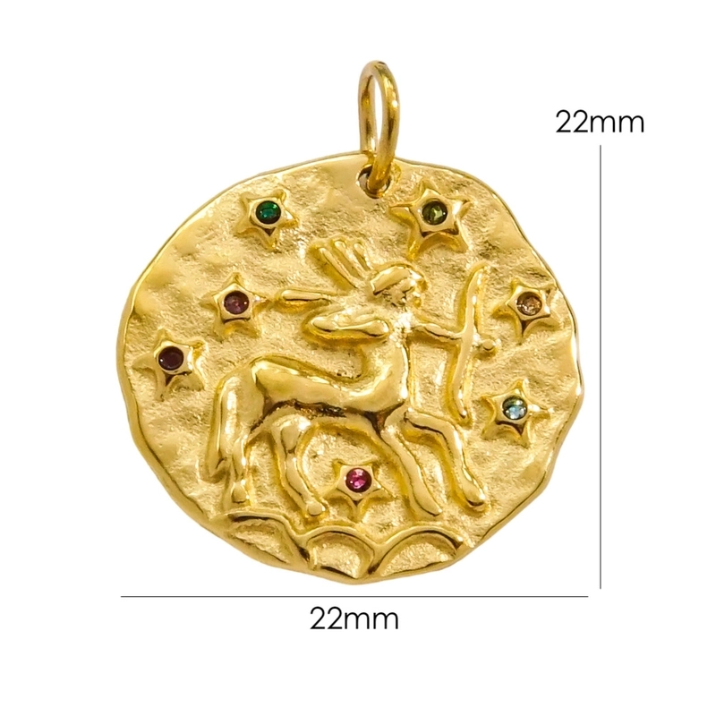 3 Pieces 304 Stainless Steel Rhinestones Constellation Pendant