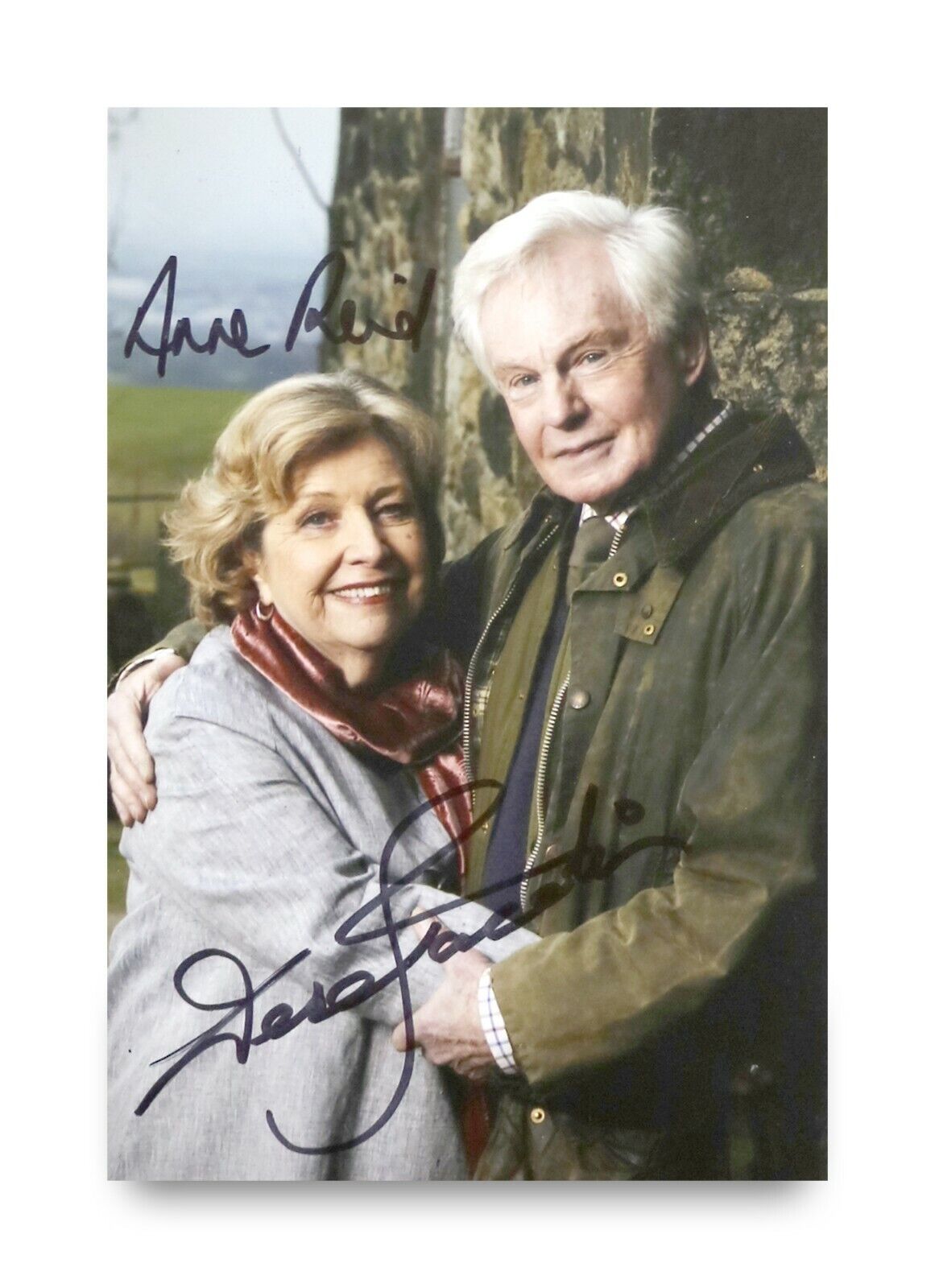 Derek Jacobi & Anne Reid Signed 6x4 Photo Poster painting Last Tango In Halifax Autograph + COA