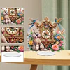 Acrylic Special Shape Flower Bird Diamond Painting Clock Ornaments Kit