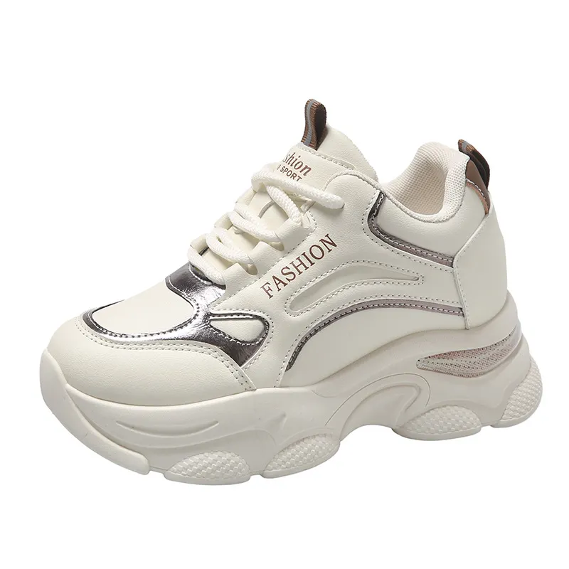 Churchf Churchf Version Of The Thick Platform Small White Shoes 2024 Spring Fashion New Dad Shoes Female Ins Tide Increased Casual Sports Single Shoes Female