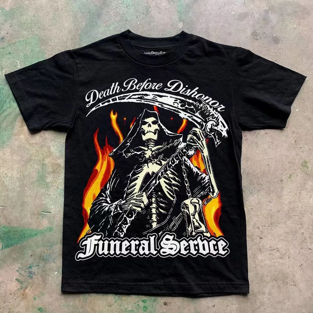 Reaper scythe casual street T-shirt