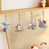 6pcs DIY Diamond Painting Animals Double-Sided Keychains