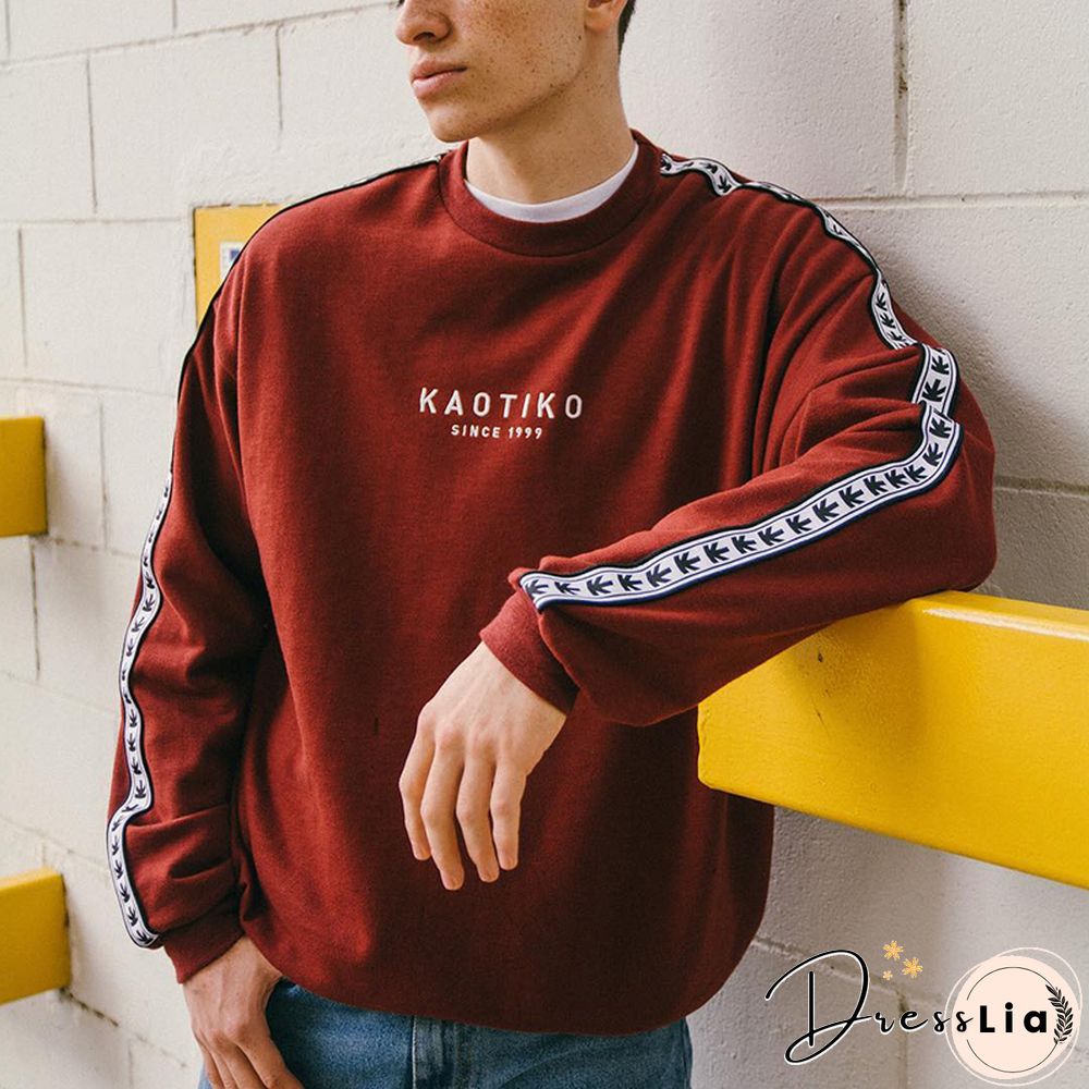 Men's Modern Casual Printed Color Long Sleeve Sweatshirt