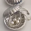 French Retro 304 Stainless Steel Shell Butter Box Jewelry Storage Box