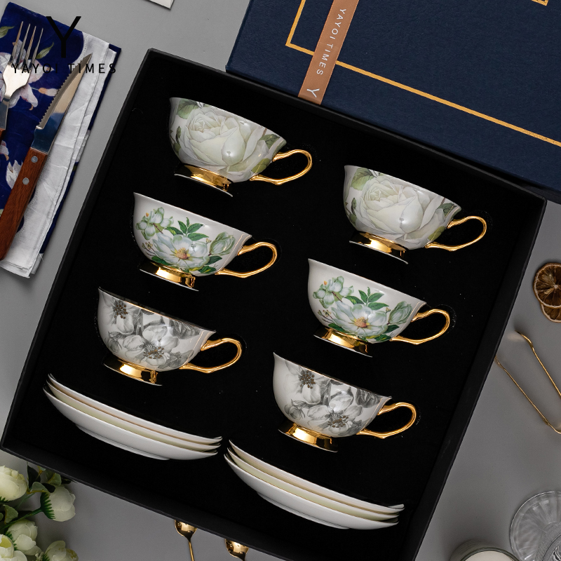 Yayoi Era 'Enchanted Journey' Coffee Cup Gift Set - European Luxe Tea Set