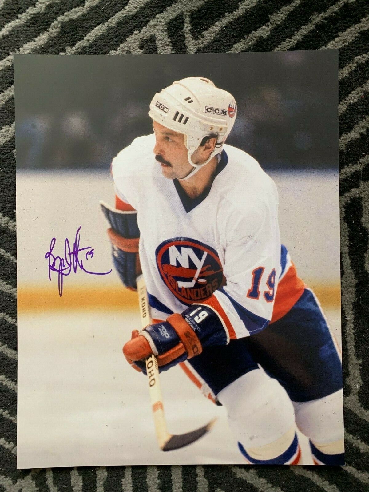 New York Islanders Bryan Trottier Signed Autographed 11x14 Photo Poster painting COA