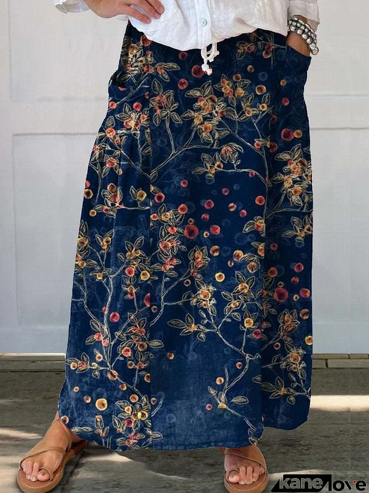 Women's Printed Vintage Skirt