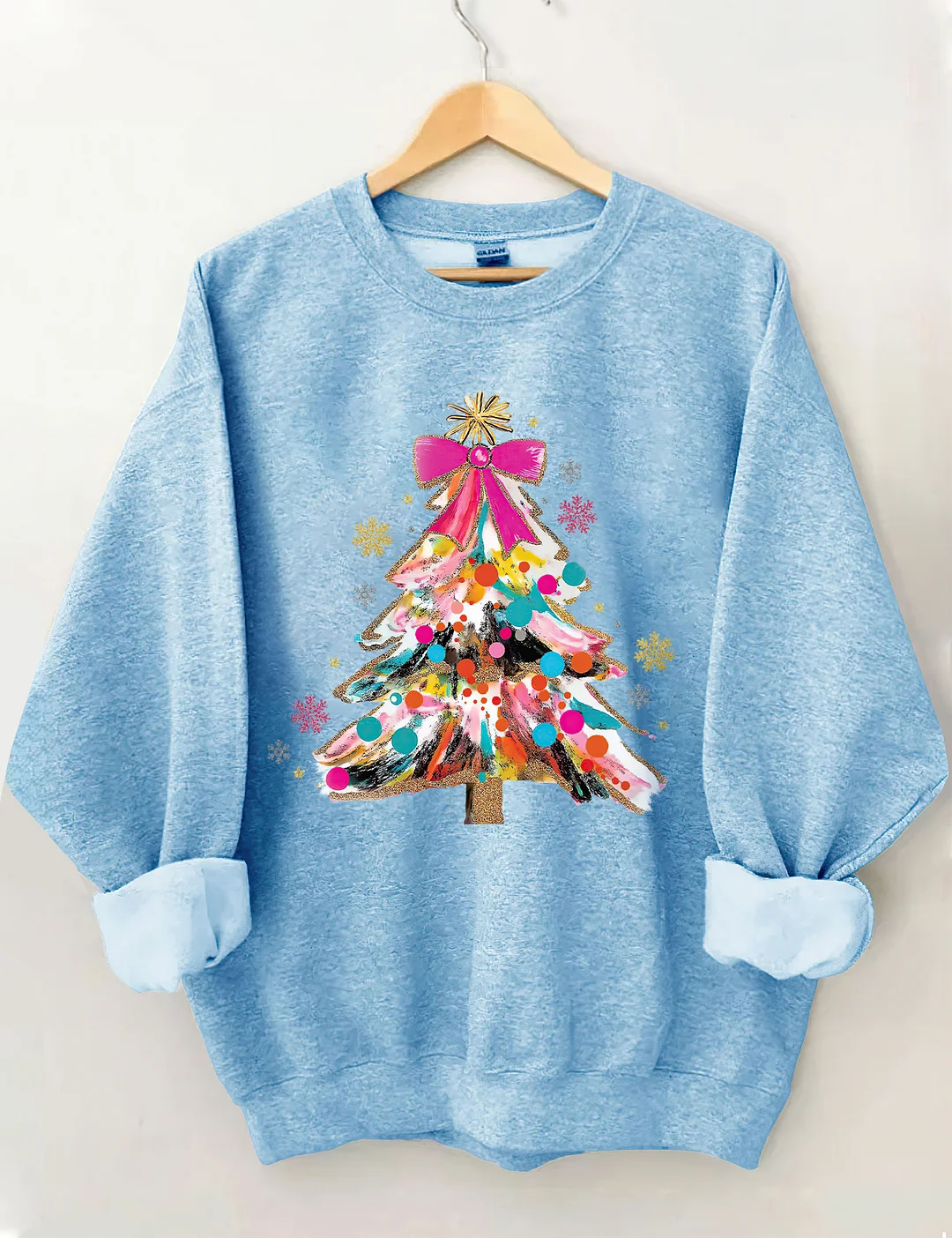 Colorful Glitter Christmas Tree Sweatshirt