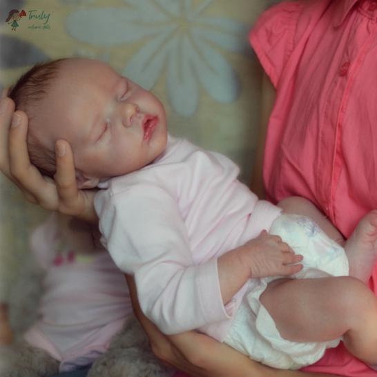 17'' Adorable Macy Reborn Sleeping Newborn Baby Doll Girl, Real Baby Dolls