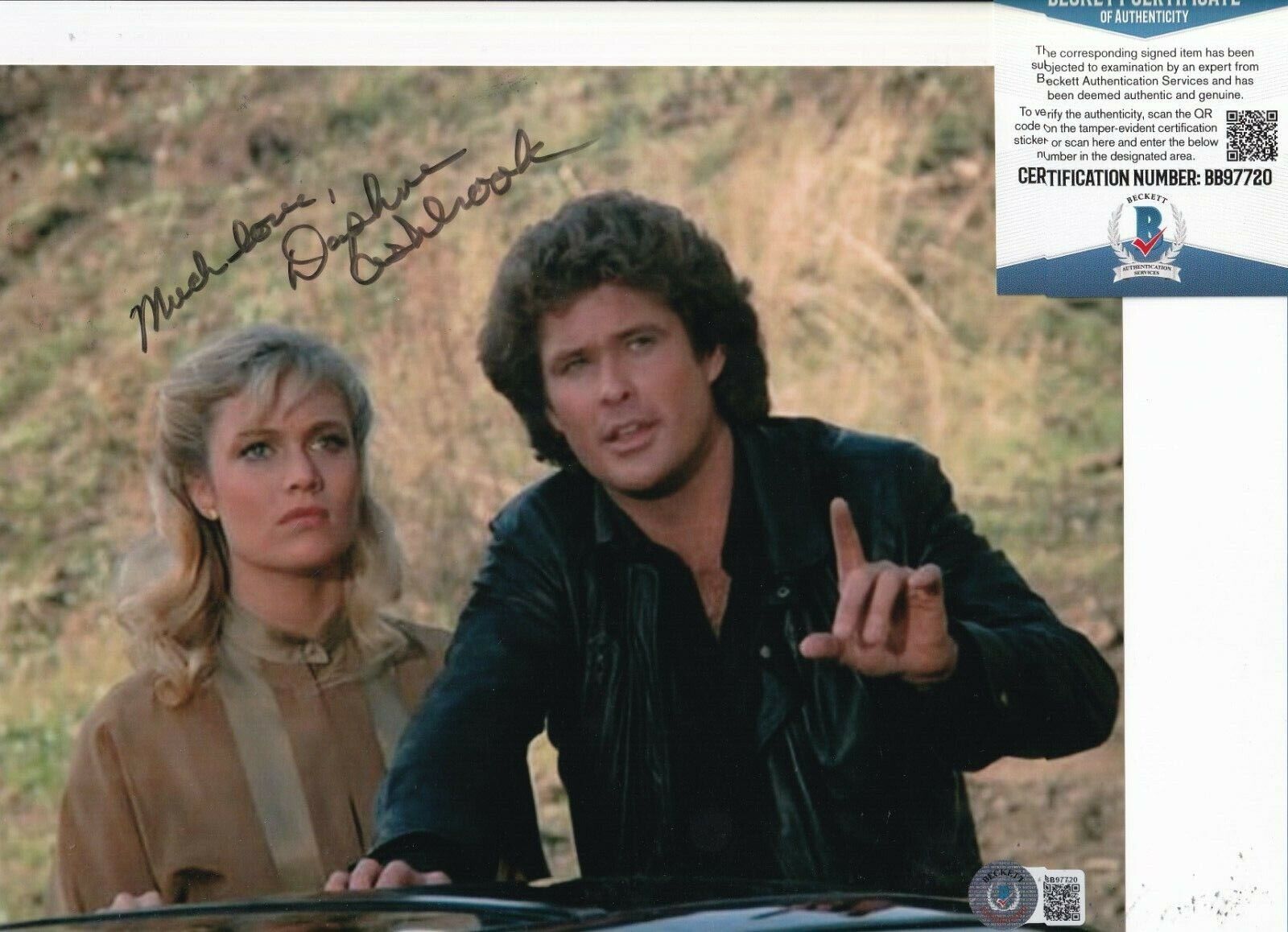 DAPHNE ASHBROOK signed (KNIGHT RIDER) Katherine 8X10 Photo Poster painting BECKETT BAS BB97720