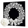 uk.everydayedeals DIY Pearl Painting With Frame - Handmade Self-Adhesive Pearls - Wreath(25*25cm)