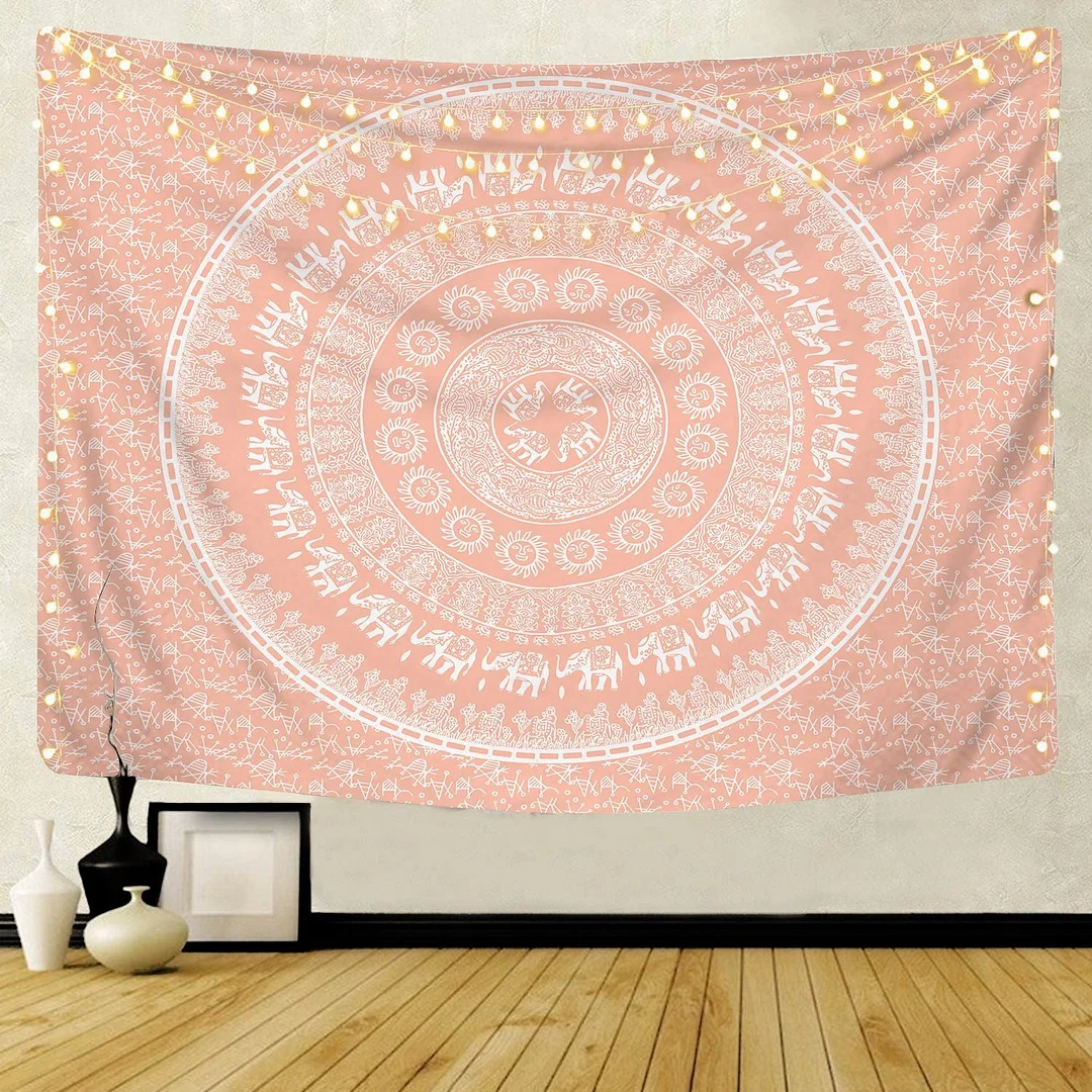 Large Mandala Pattern Indian Tapestry Wall Hanging Decoration Bohemian Beach Towel Polyester Thin Blanket Yoga Shawl Travel Mat
