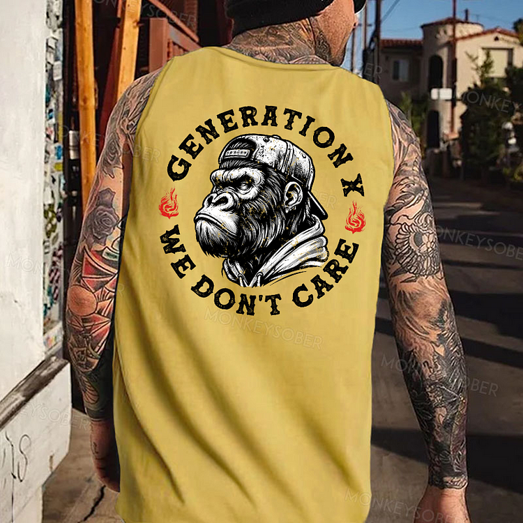 Generation X We Don't Care Tank Top