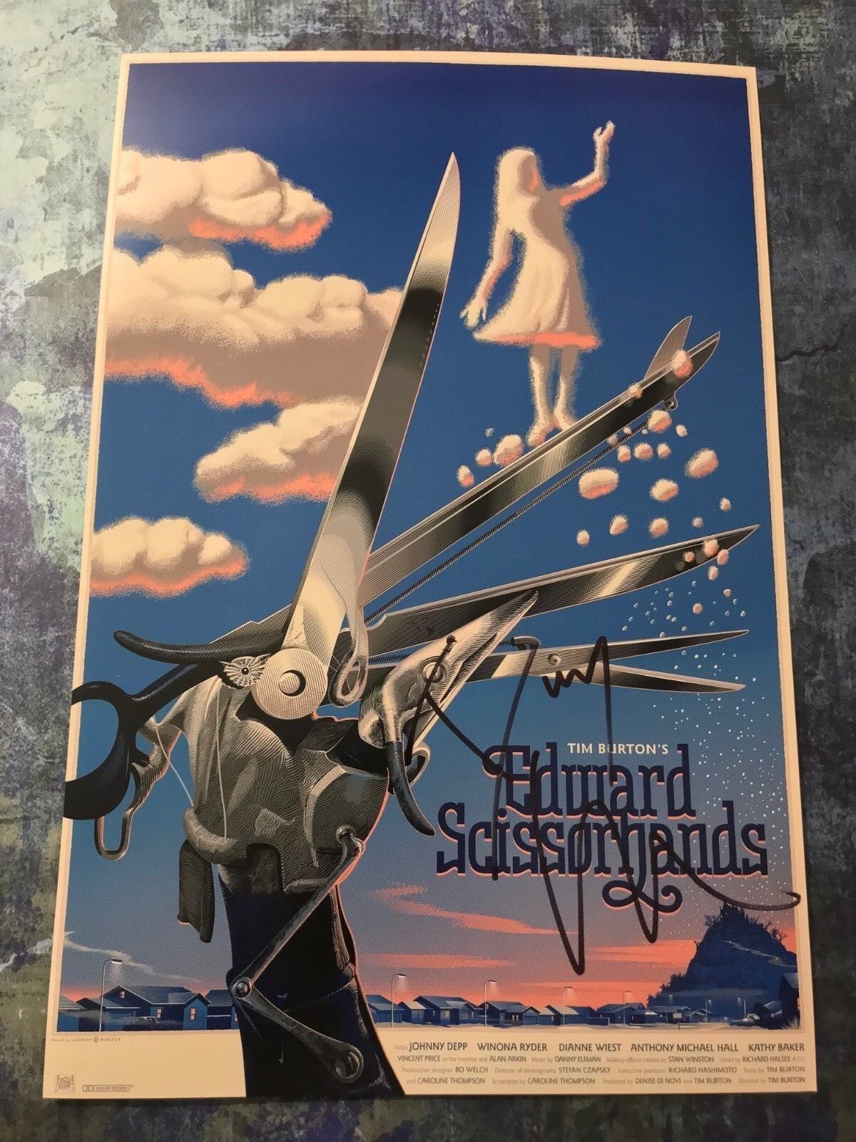 GFA Edward Scissorhands * DANNY ELFMAN * Signed 12x18 Photo Poster painting PROOF D2 COA