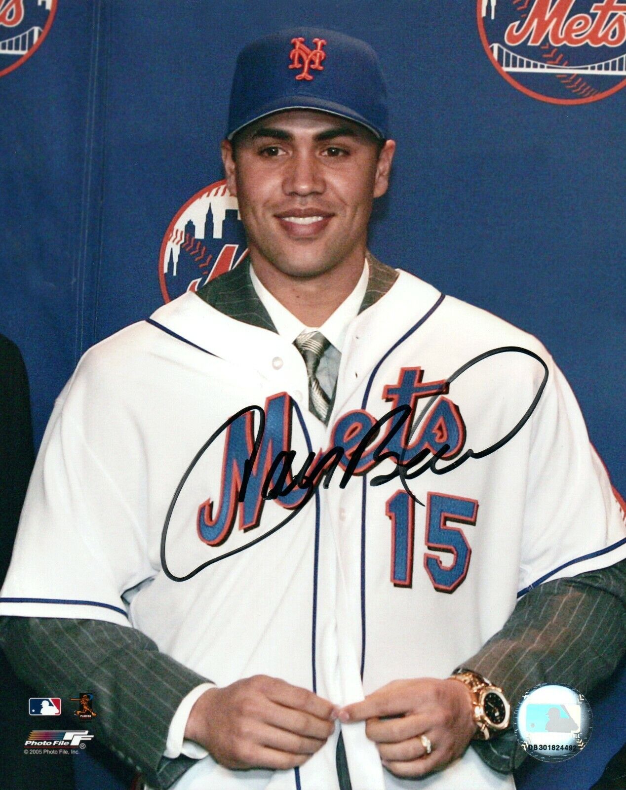 Carlos Beltran NY Mets Hand Signed Autograph 8x10 Photo Poster painting