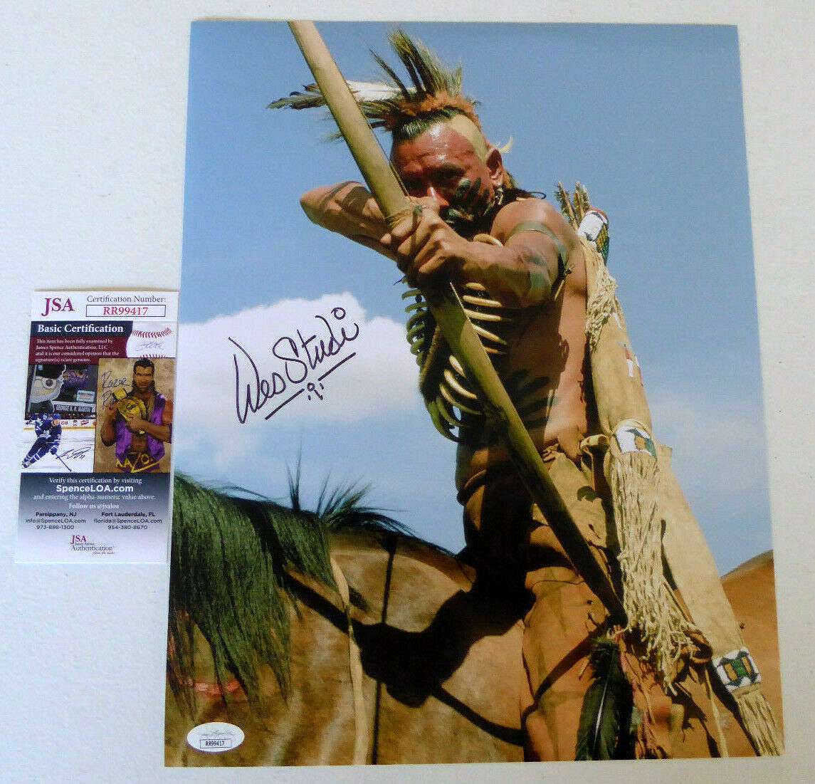 Wes Studi Signed 11x14 Photo Poster painting Autograph, Dances with Wolves, Tough Pawnee JSA COA