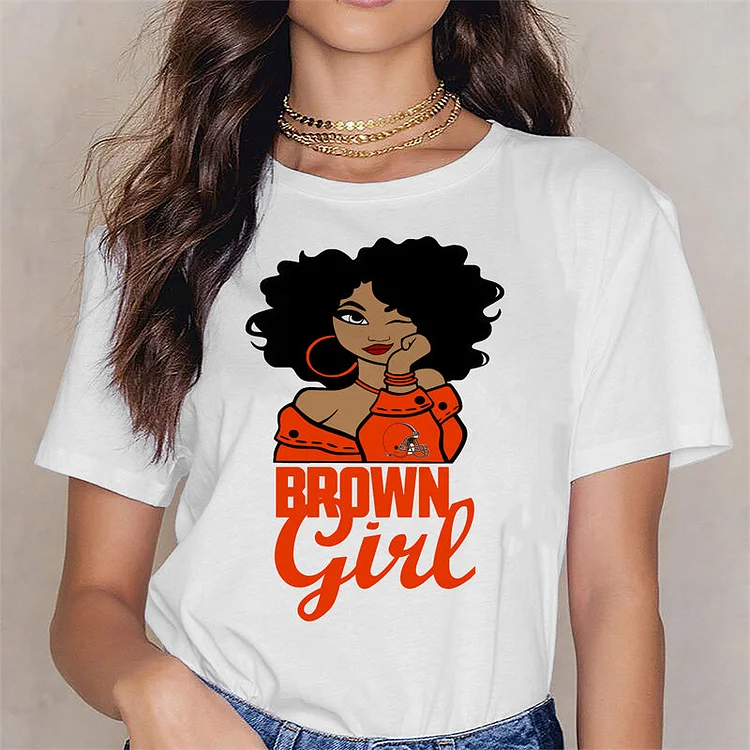 Cleveland Browns Women's White Relaxed T-Shirt