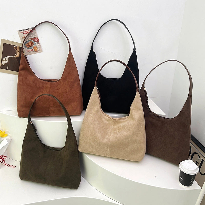 Women's Medium Pu Leather Solid Color Streetwear Square Zipper Shoulder Bag