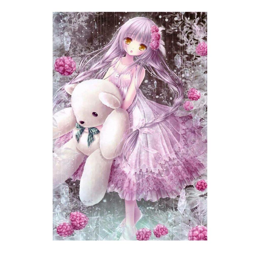 

Girl - 11CT Stamped Cross Stitch - 48*68CM, 501 Original