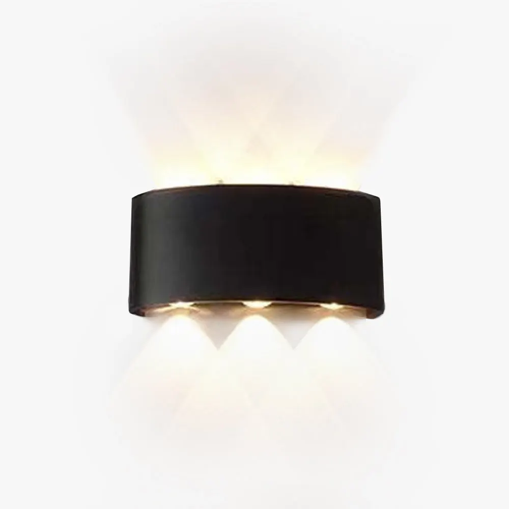 Orr Modern Rectangular Metal Outdoor Wall Lamp Water-Wave