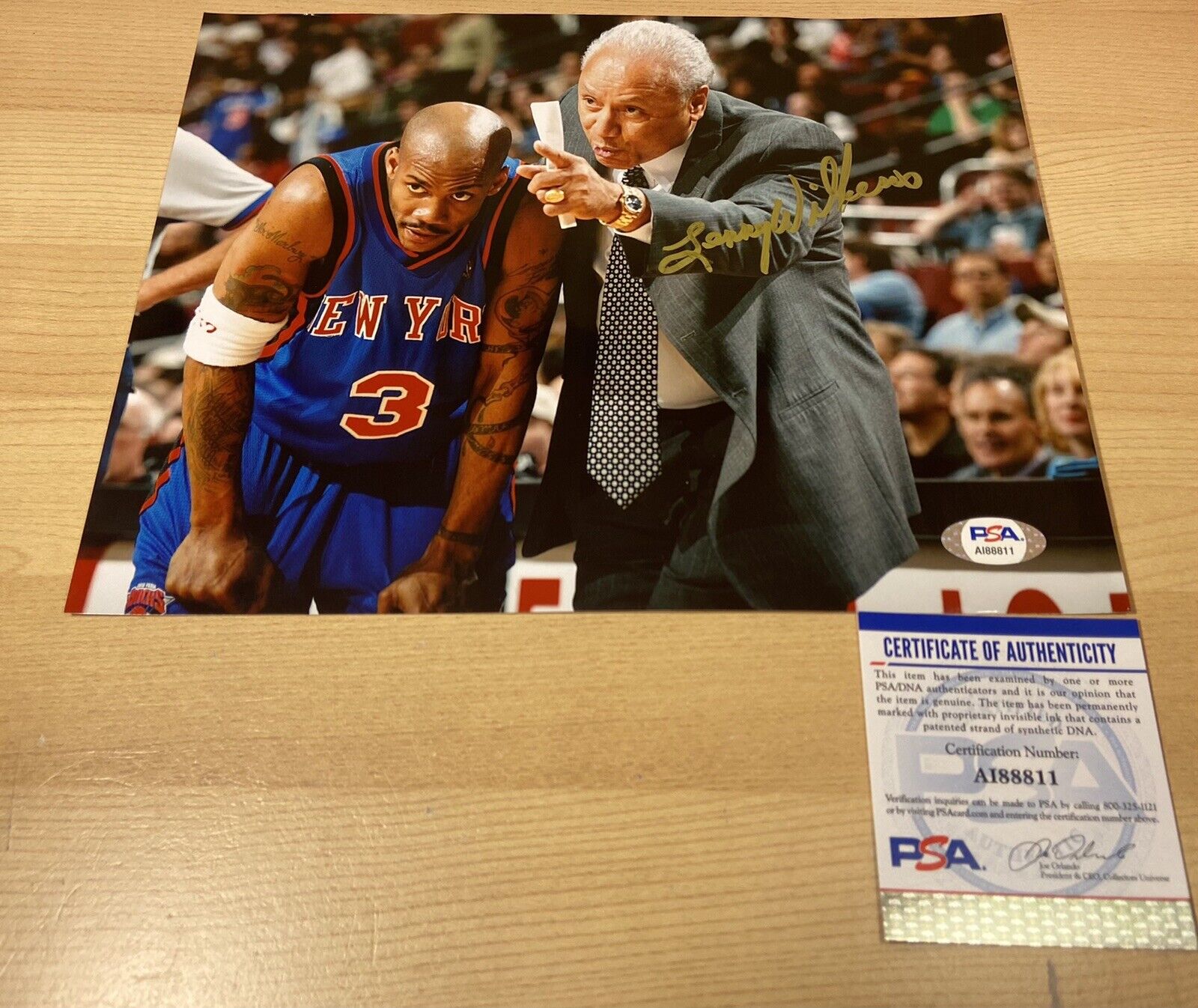 Lenny Wilkens New York Knicks Seattle Autographed Signed 8X10 Photo Poster painting PSA/DNA COA