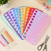 10pcs Cross Stitch Thread Holder Storage Tool User-Friendly Design Winder Color Plastic Board 20 Holes Needlework Project Card