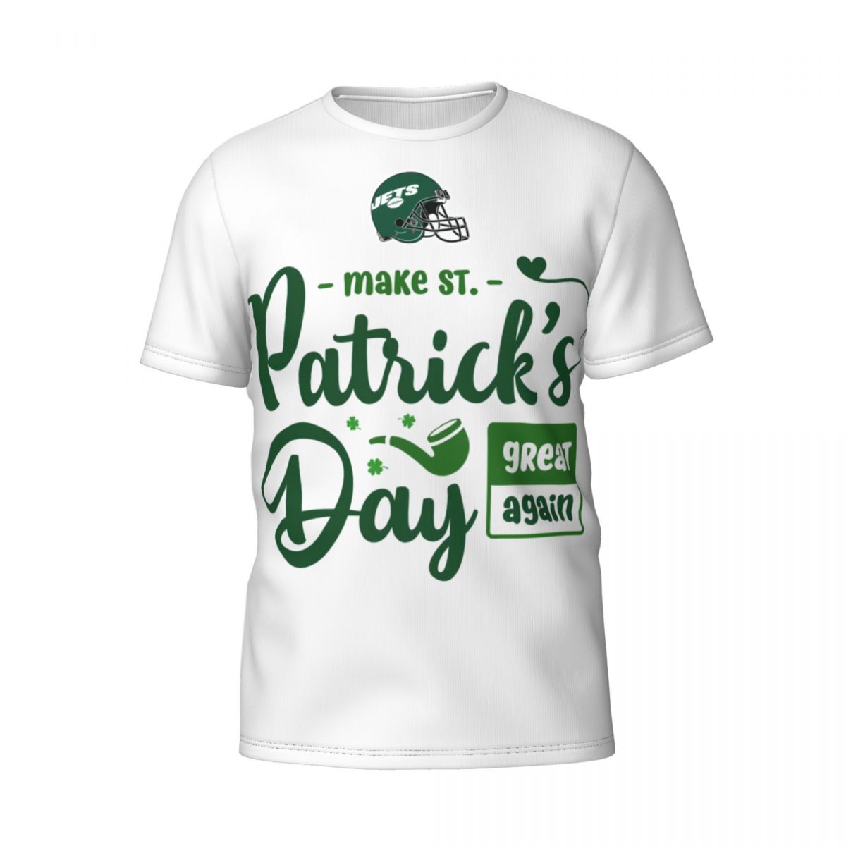 New York Jets Make Patrick's Day Great Again Men's Short Sleeve Shirt