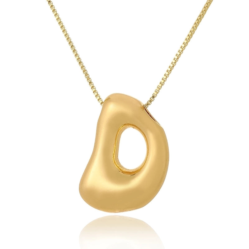 Copper Letter Pendant Necklace