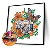 Diamond Painting-DIY Crystal Rhinestone Butterfly Camera