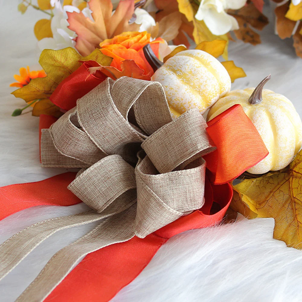 Autumn Simulation Pumpkin Wreath Thanksgiving Door Ornament