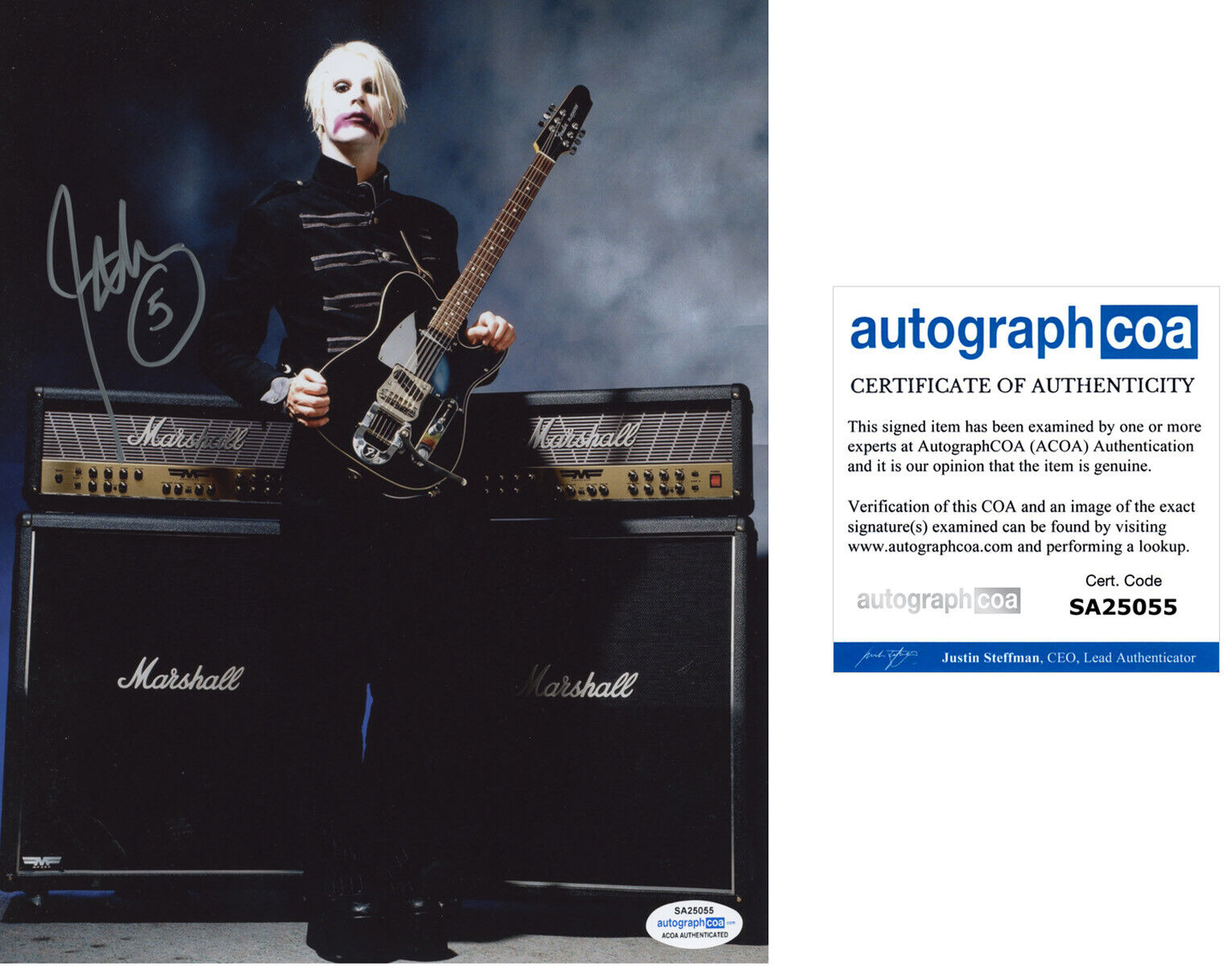 JOHN 5 signed Autographed 8X10 Photo Poster painting - Guitarist ZOMBIE Marilyn Manson ACOA COA