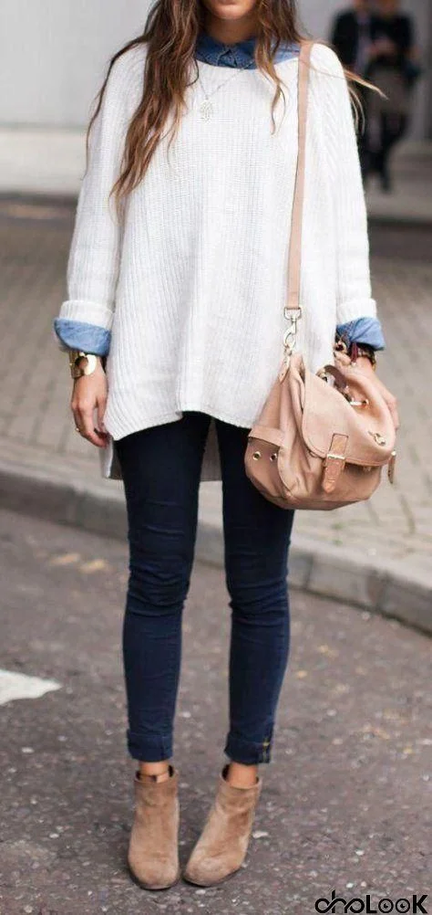 Oversized Scoop Neck Loose Fit Chunky Knit Sweater