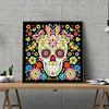 Flower Skull-Luminous Crystal Rhinestone Diamond Painting