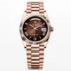Rolex Day-Date 36 m128235-0075 Rose Gold Brown Ombr&eacute; Dial Fluted Bezel (36mm) Super Clone