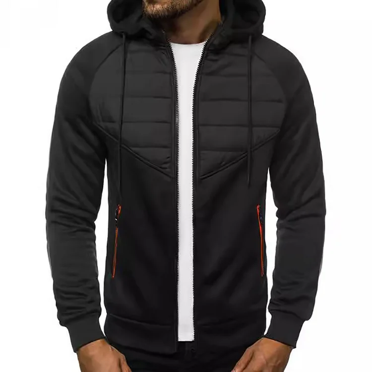 PASUXI Casual Mens Zipper Hoodie Sweatshirt Jacket huanwei
