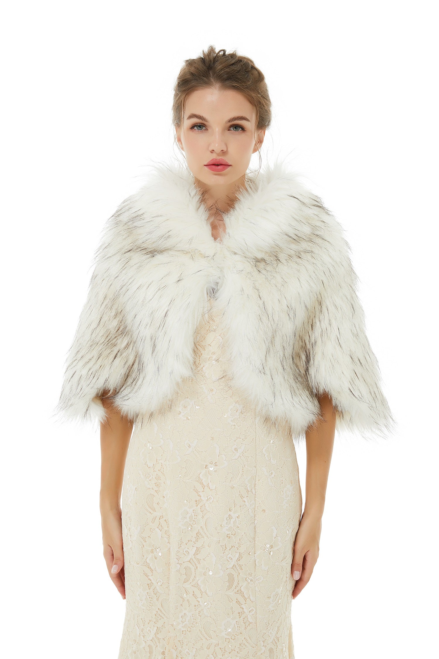 Luluslly White Winter Faux Fur Wedding Wrap