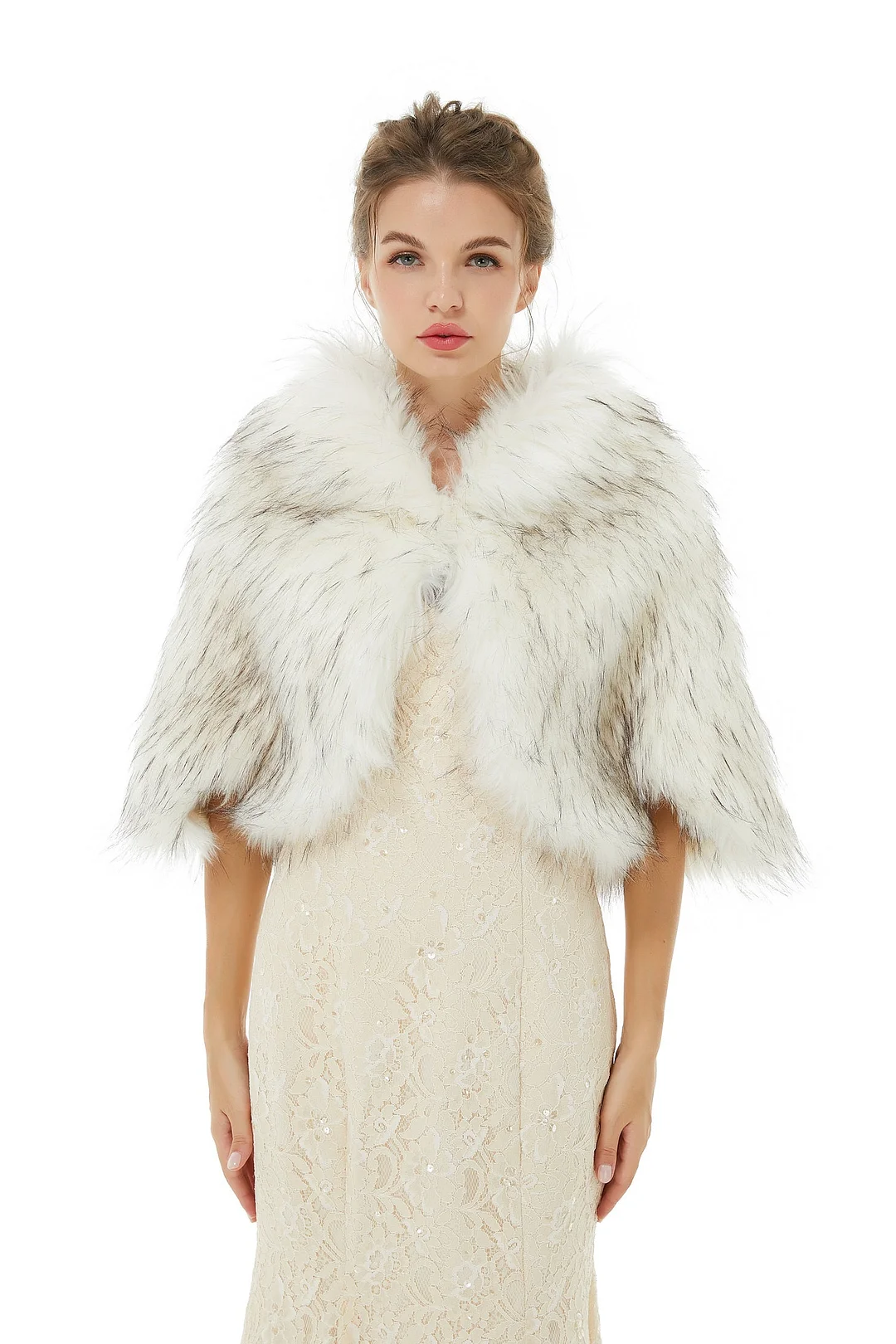Luluslly White Winter Faux Fur Wedding Wrap